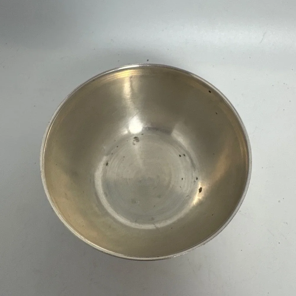 Small Metal Bowl Unisex 3.5in Silver Good Vintage T100 Hallmark